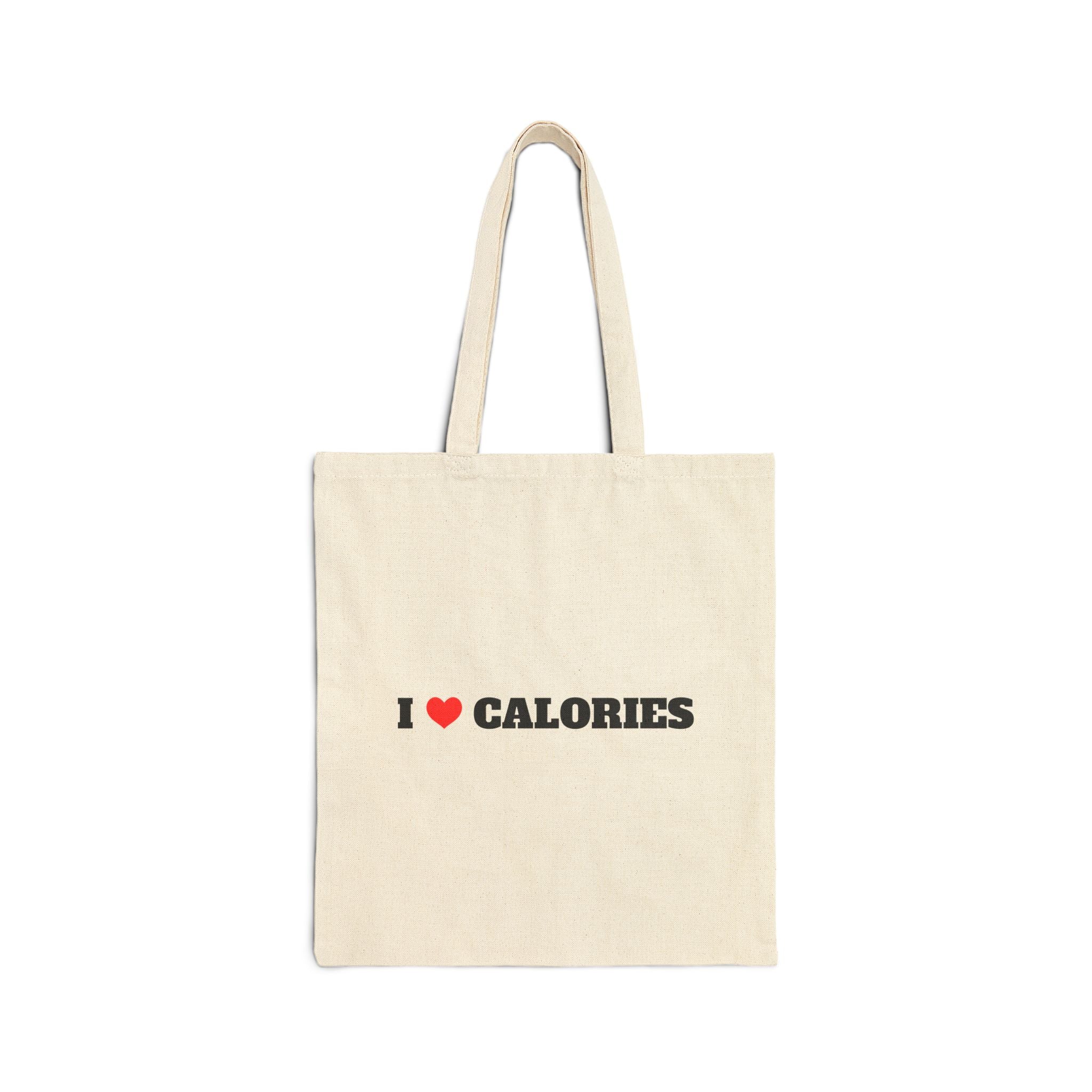 I Love Calories Canvas Tote Bag