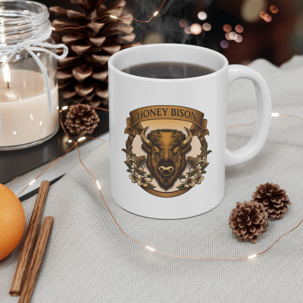 Honey Bison Logo Ceramic Mug | 11oz
