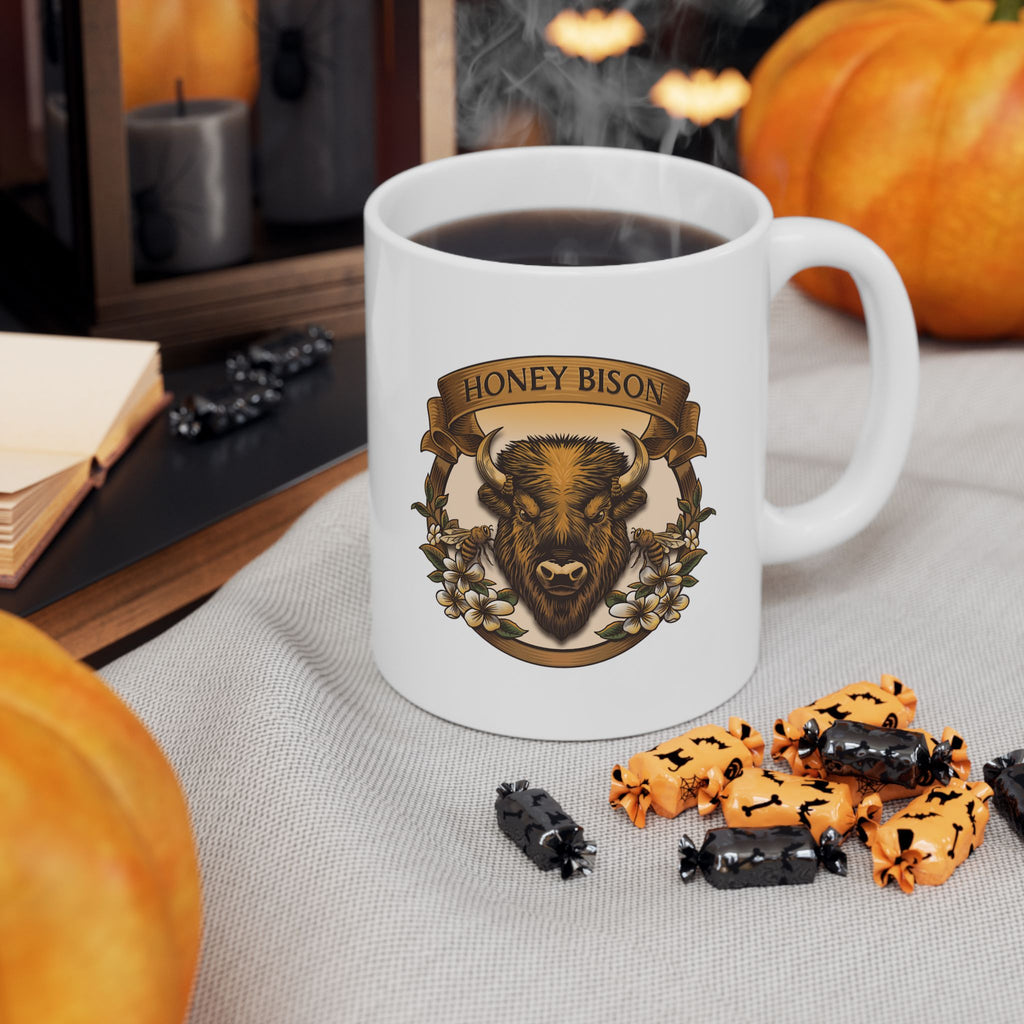 Honey Bison Logo Ceramic Mug | 11oz