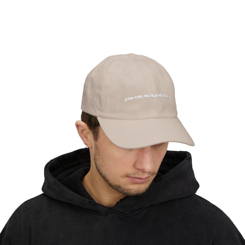 Embroidered 'you can do hard things' Classic Dad Cap