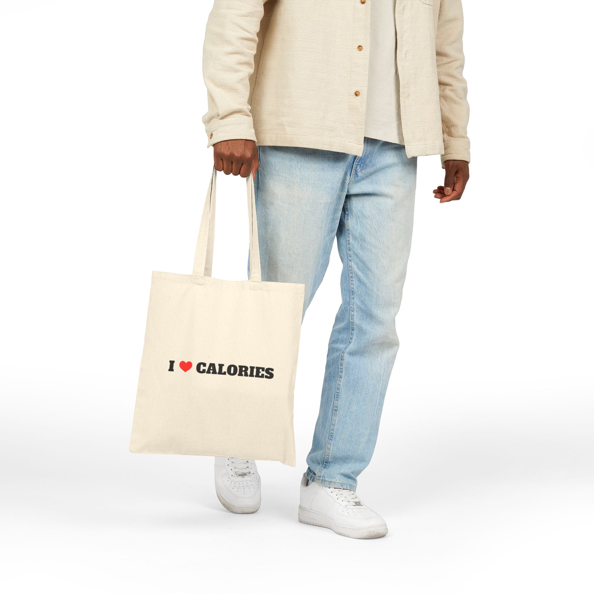 I Love Calories Canvas Tote Bag