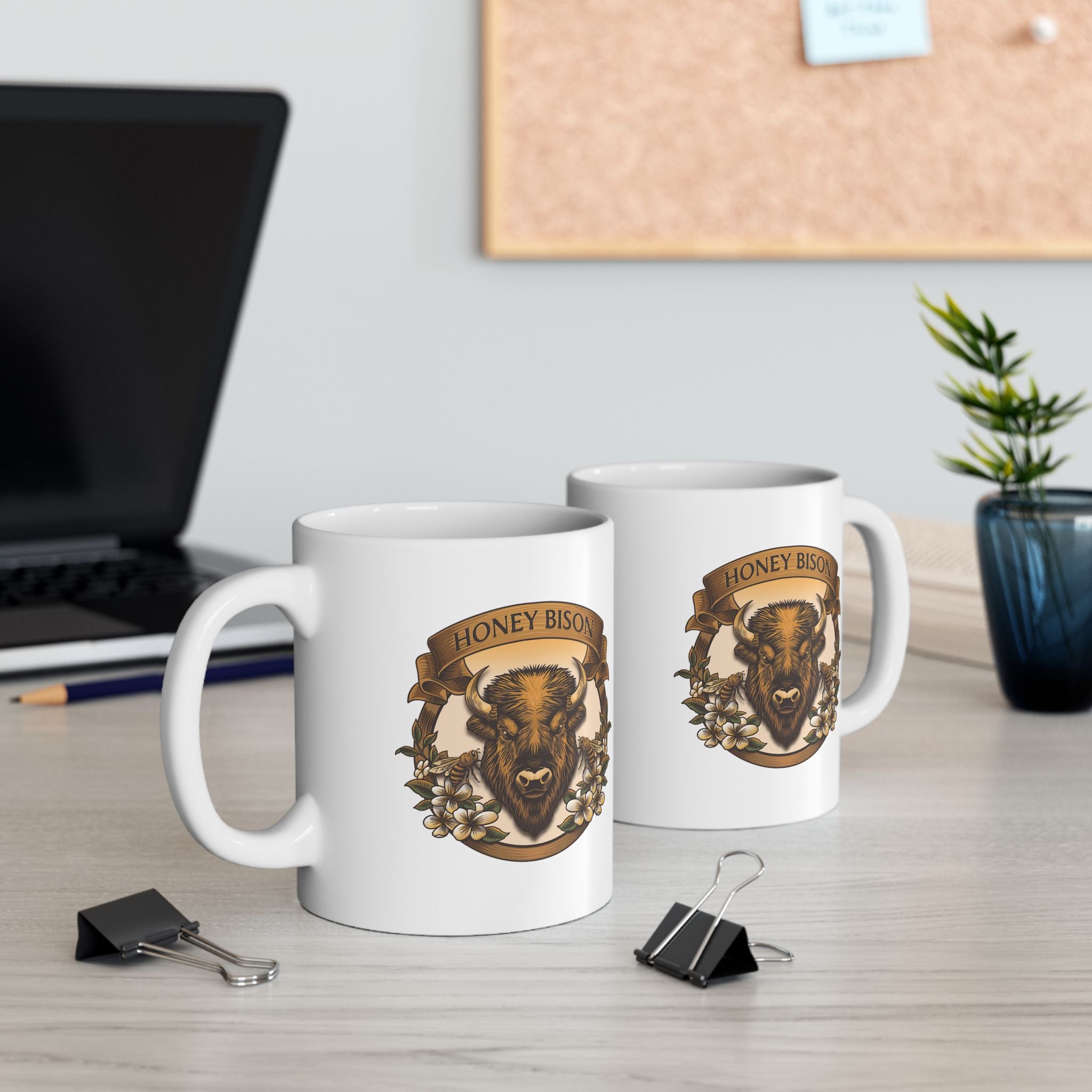 Honey Bison Logo Ceramic Mug | 11oz