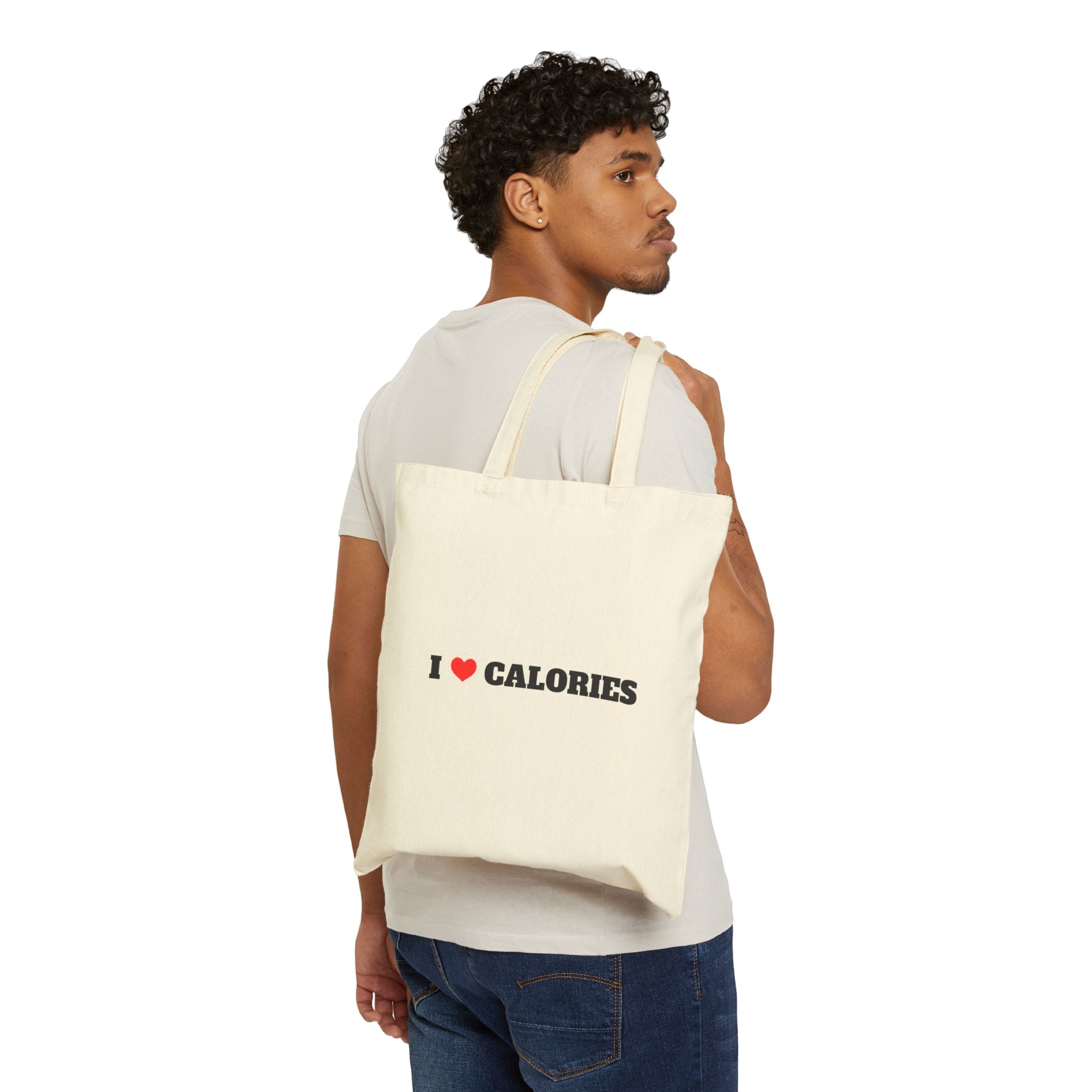 I Love Calories Canvas Tote Bag