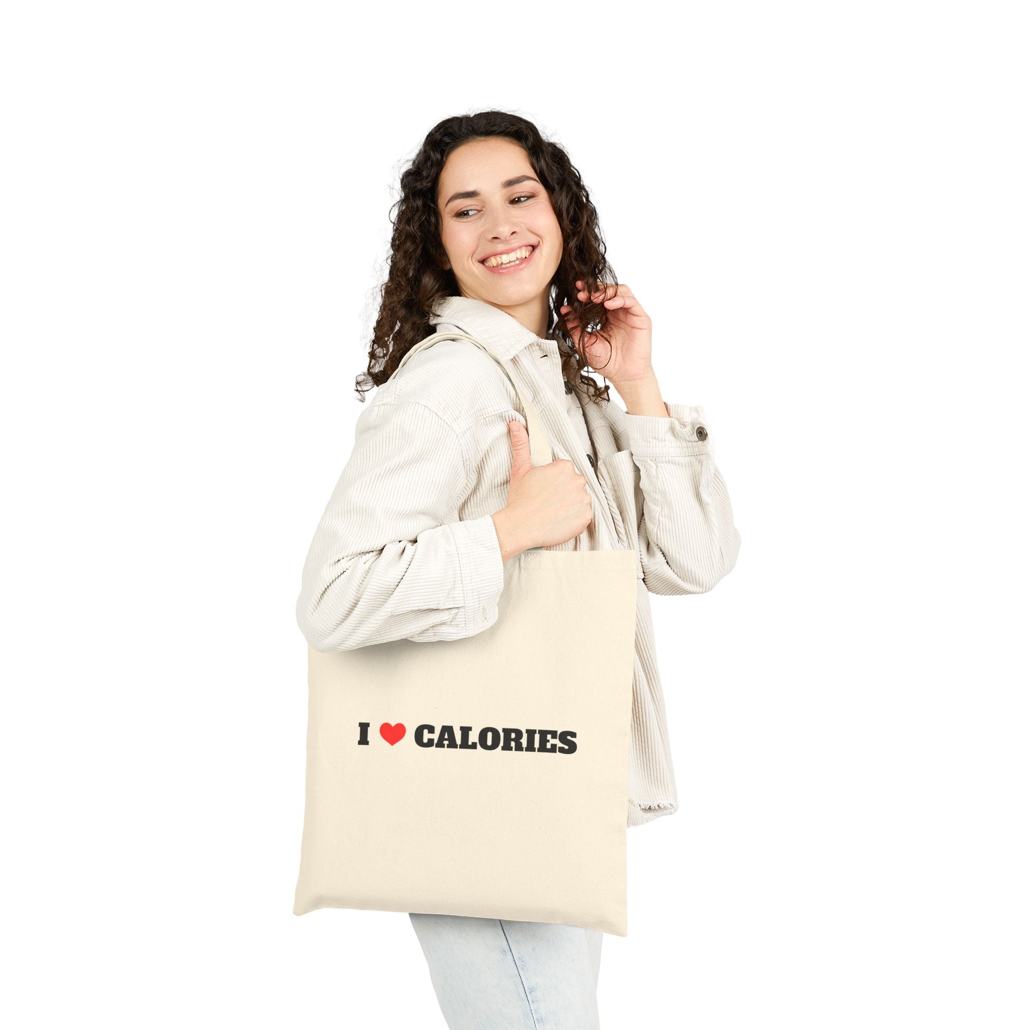 I Love Calories Canvas Tote Bag