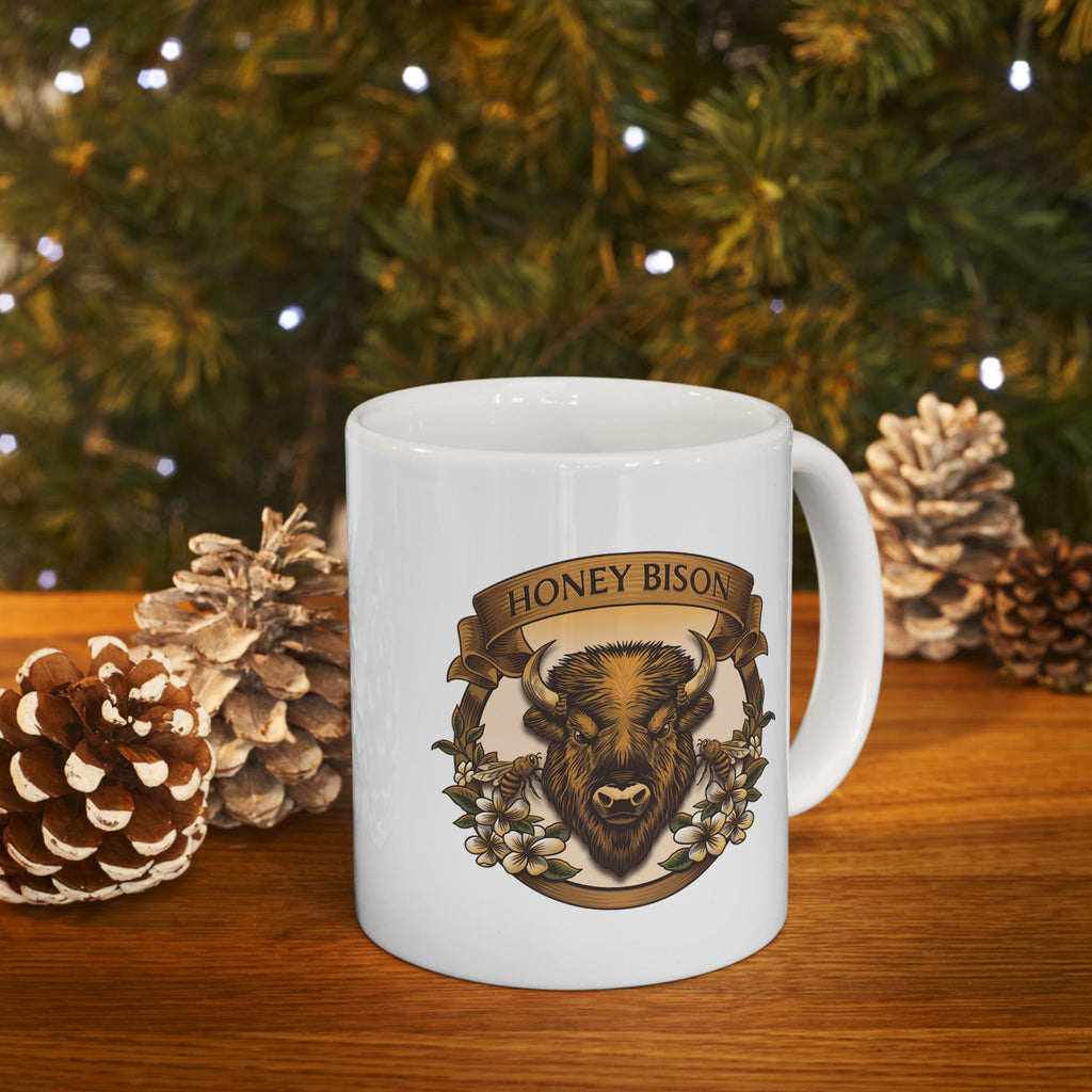 Honey Bison Logo Ceramic Mug | 11oz