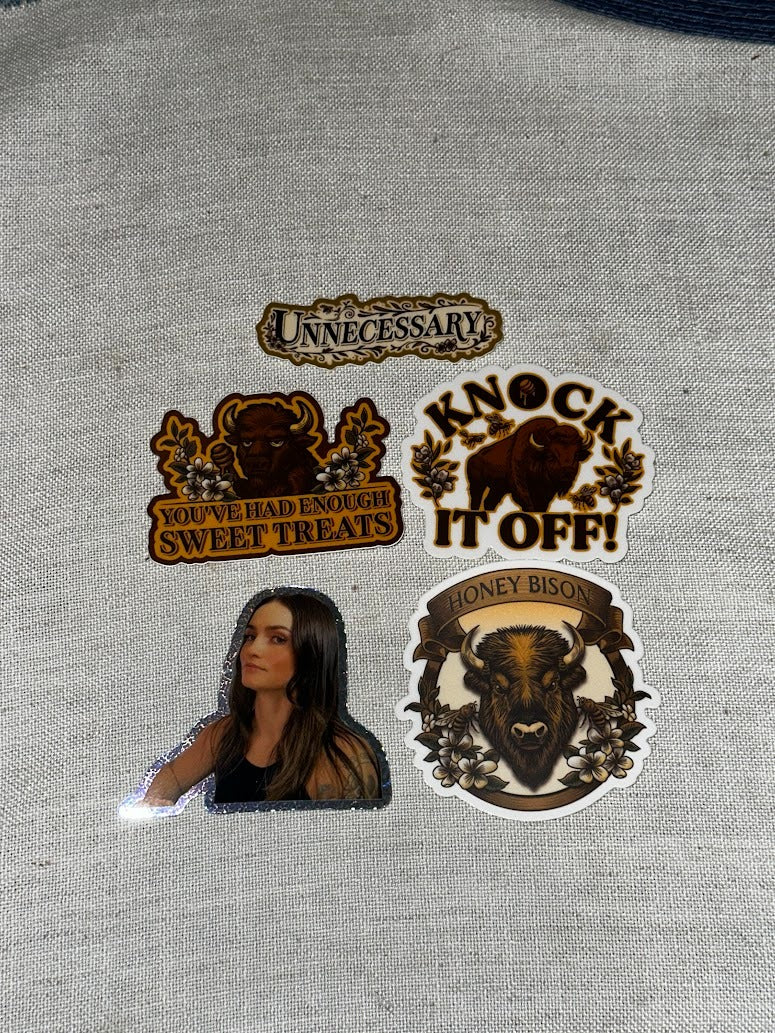 Honey Bison Sticker Bundle (All 5 Designs)