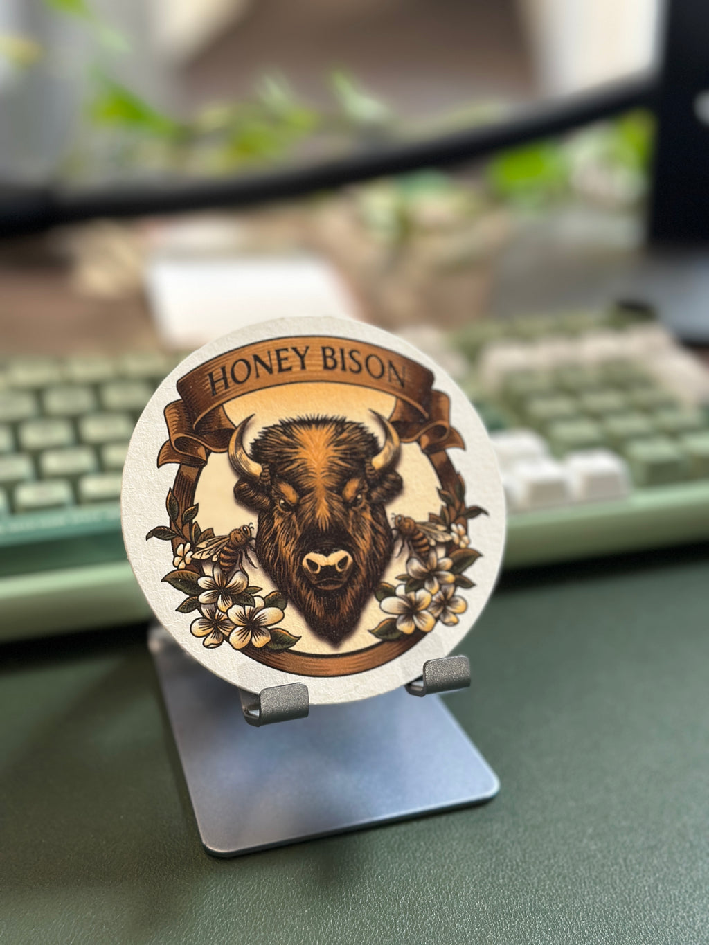 Honey Bison Logo Coaster (Limited Sample Drop)