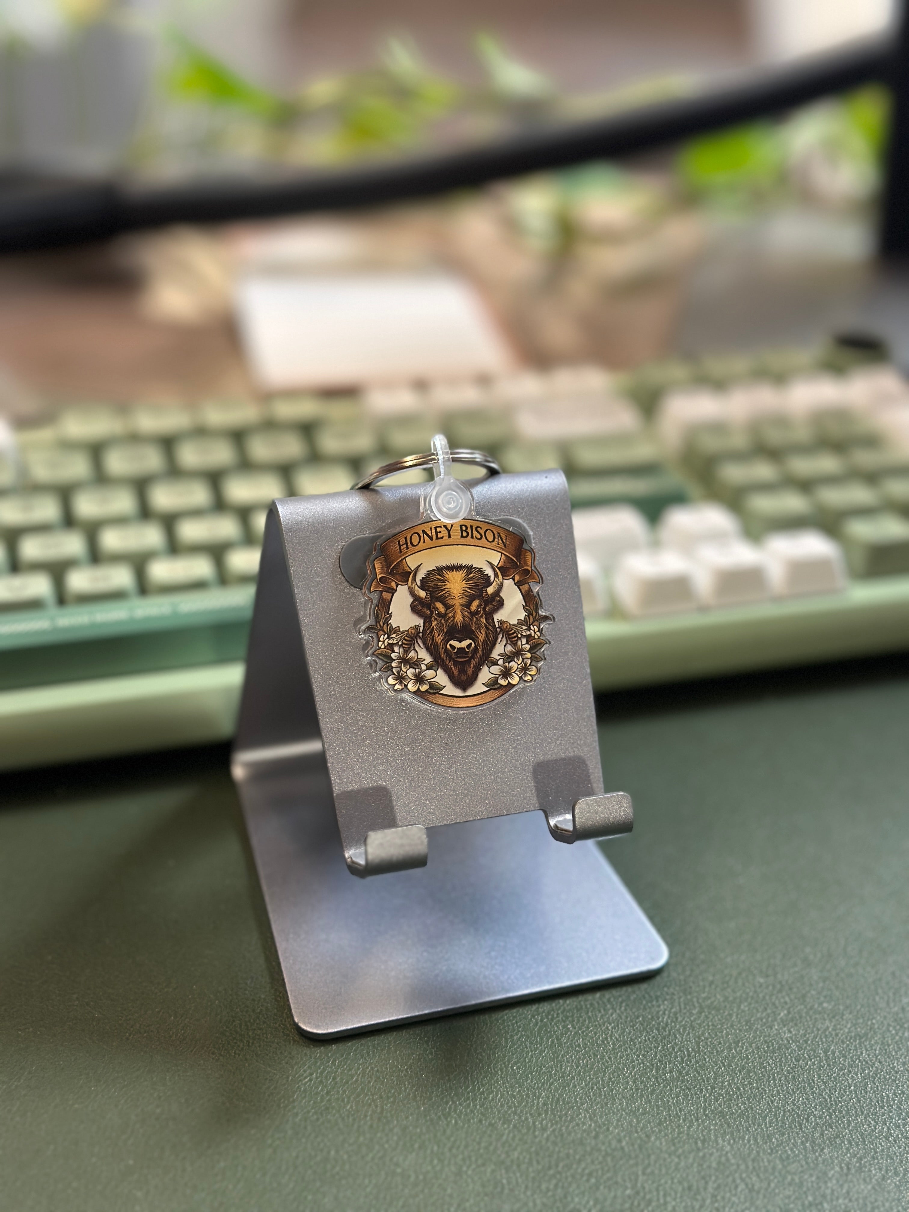 Honey Bison Logo Keychain