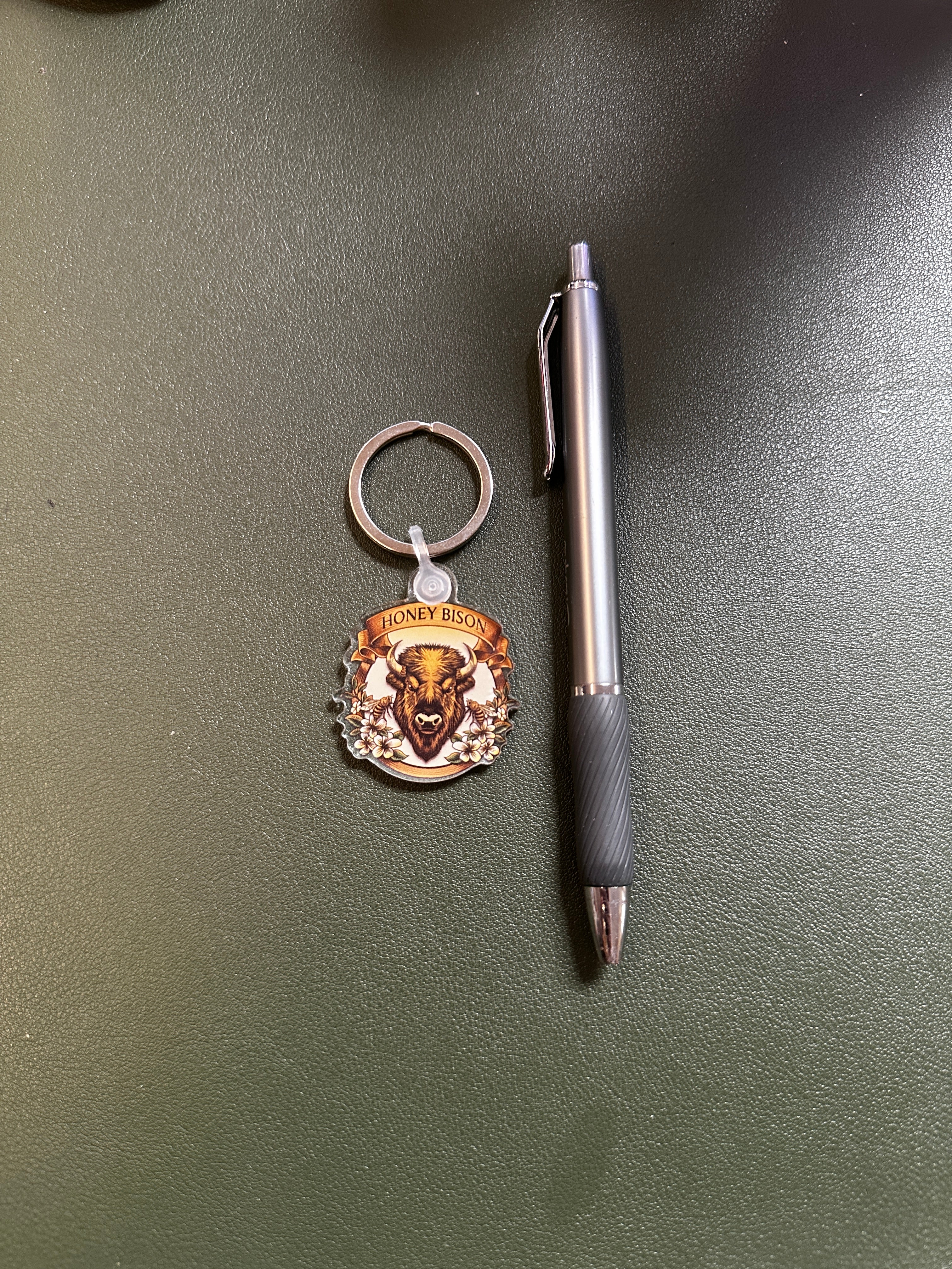 Honey Bison Logo Keychain