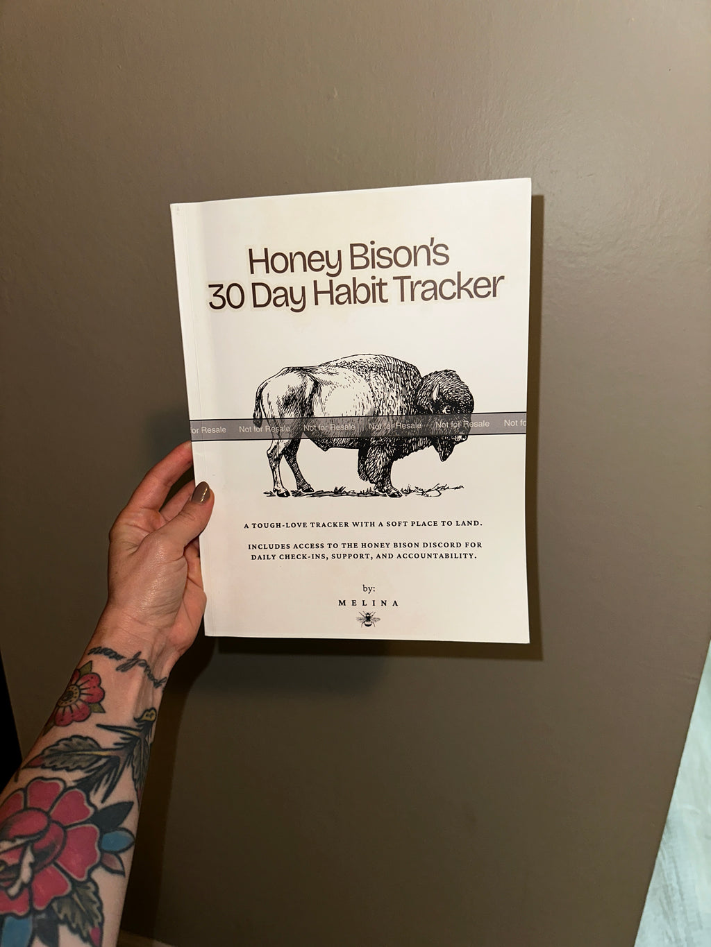 Honey Bison 30-Day Tracker (Paperback via Amazon)