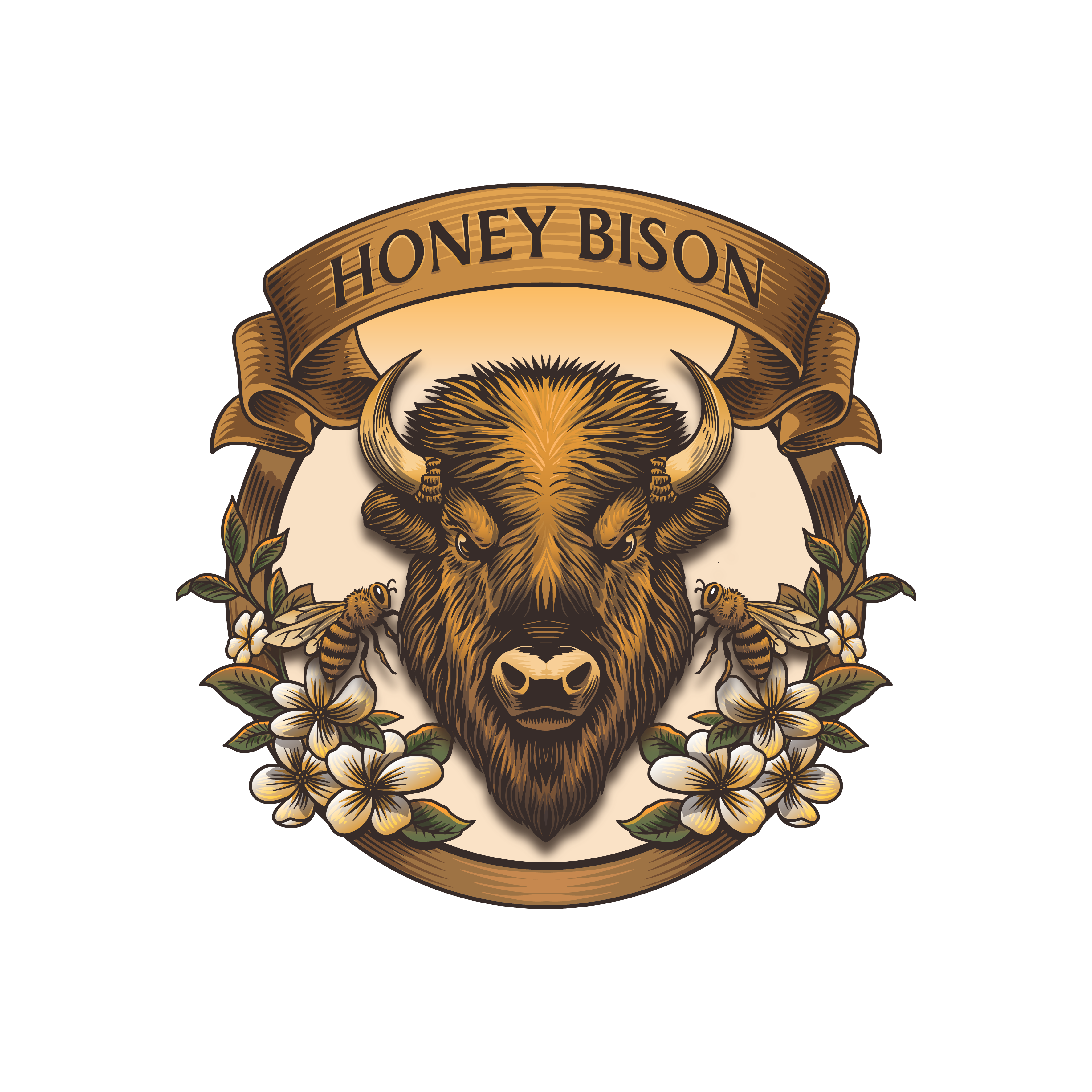 Honey Bison Logo (Sticker or Magnet)